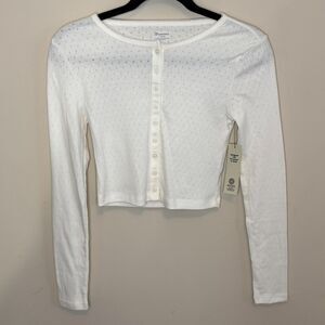 Button White Cardigan – No Boundaries, NWT, Size XS